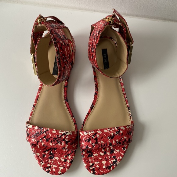 Rachel Zoe Red Multi Speckle Gladys Sandals - Picture 2 of 7